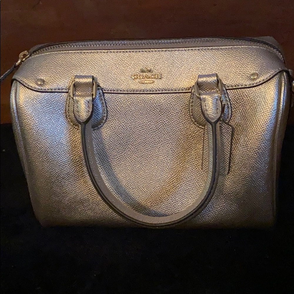 NWOT Champagne Coach Mini Satchel